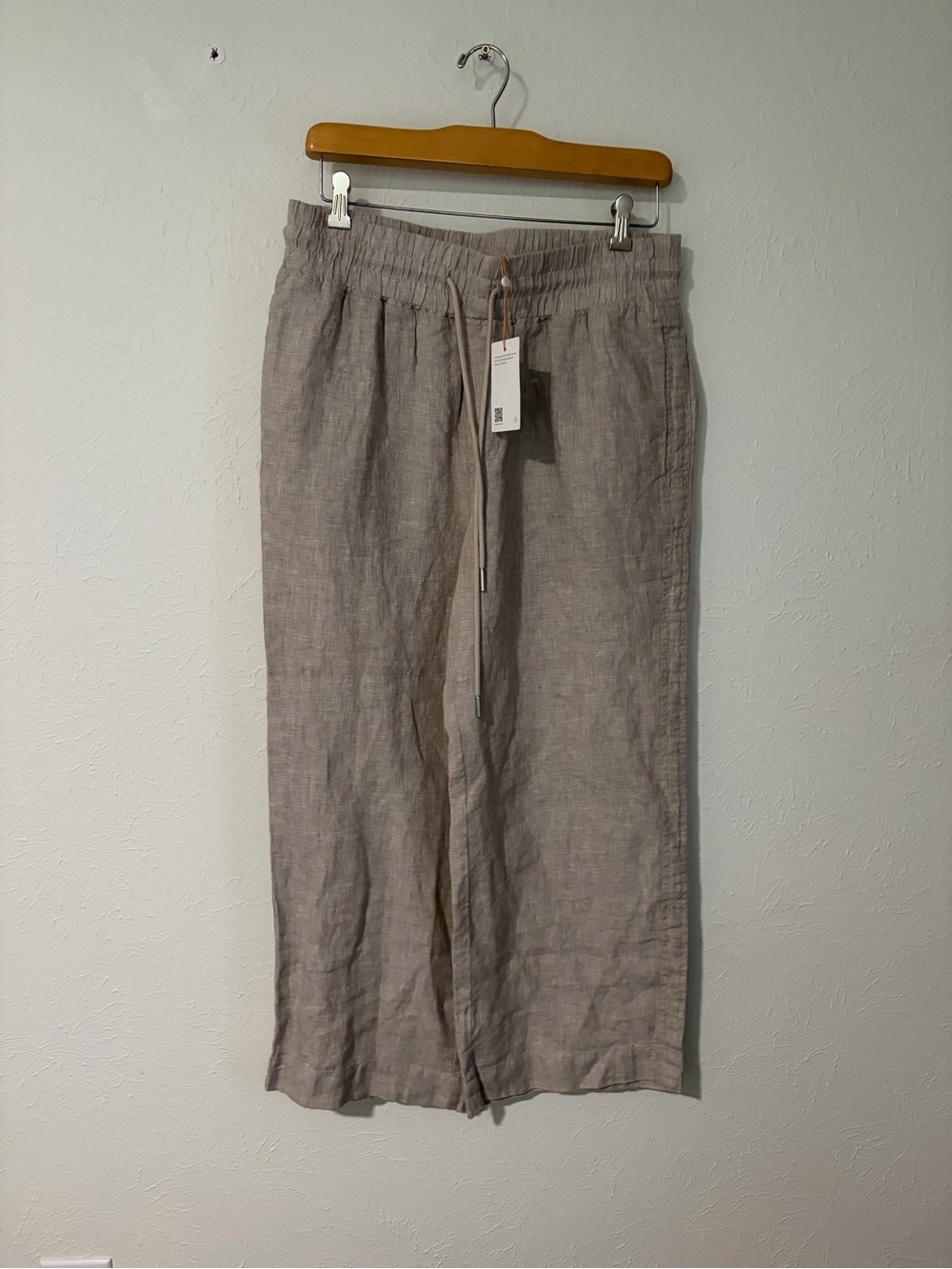 NWT Quince 100% European Linen Wide Leg Pants Size L